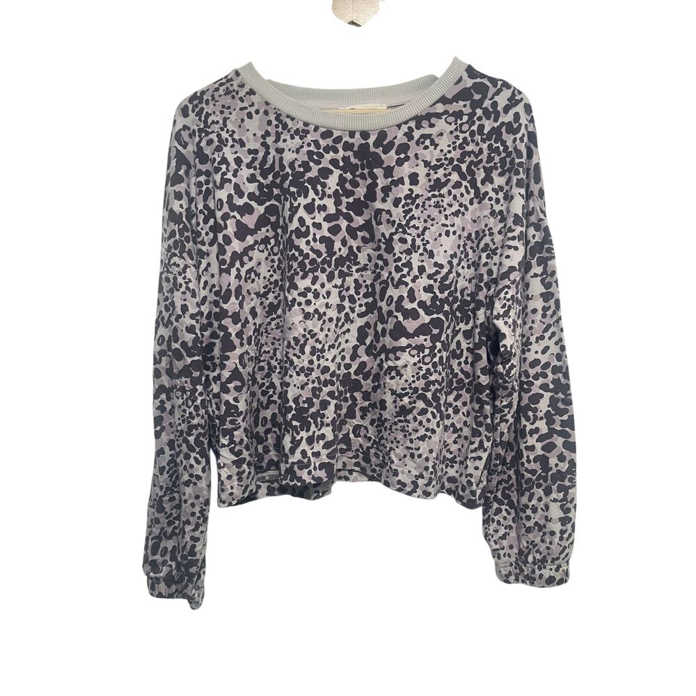 animal print cropped sweatshirt